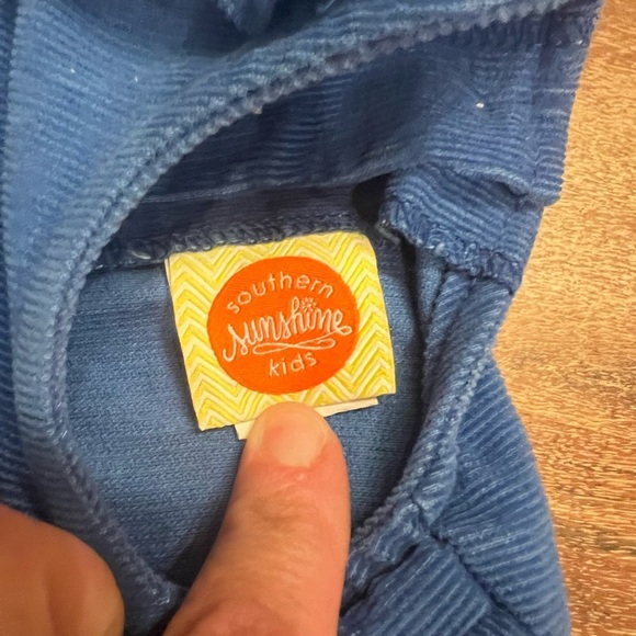 Southern Sunshine blue Corduroy Finley Dress size 12 months - Picture 3 of 6